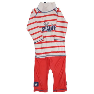 UV beschermende kleding (Rood, Wit) van Swimpy Elastaan, Polyester
