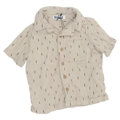 Short sleeve shirt (Beige) from Rikiki Cotton