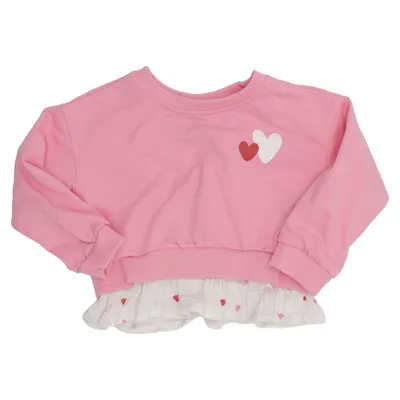 Sweatshirt (Pink, White, Red) from Dopo Dopo Baby Cotton, Polyester