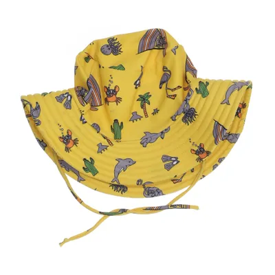 UV-keps (Gul, Flerfärgad) från Småfolk Elastan, Polyester