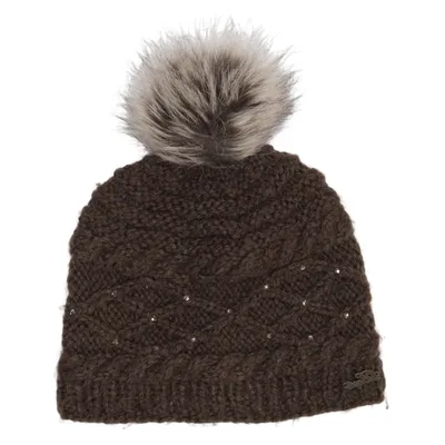 Bonnet à pompon (Marron) de Barts Acrylique, Polyester