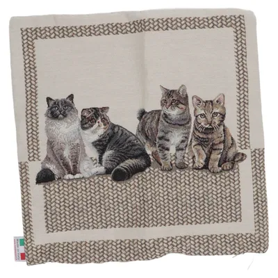 Cushion cover (Beige, Brown, Multicolored) from Santino Cotton, Polyester