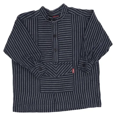 Shirt (Blauw, Wit) van DW Shop Katoen