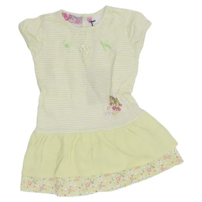 Robe (Jaune, Blanc, Multicolore) de Knot So Bad Coton