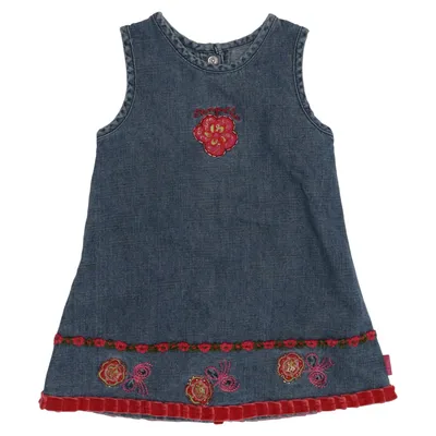 Denim dress (Blue, Multicolored) from Pampolina Cotton