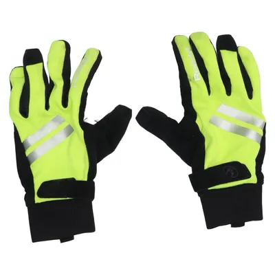 Gloves (Black, Yellow, Silver) from Roeckl Elastane, Polyester