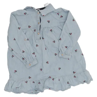 Dress (Blue, Multicolored) from Zara Baby Cotton, Linen