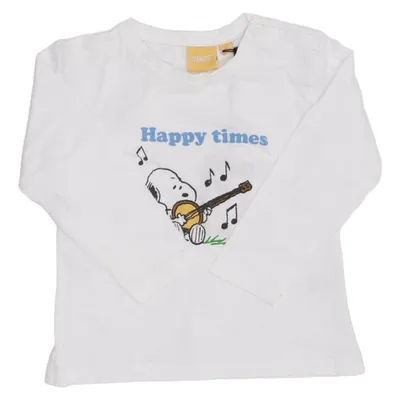 T-shirt à manches longues (Blanc) de Peanuts Coton