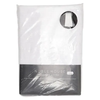 Rod pocket curtain (White) from Noble House Polyester