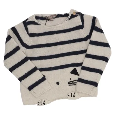 Sweater (Beige, Blue) from Émile et Ida Polyamide, Wool