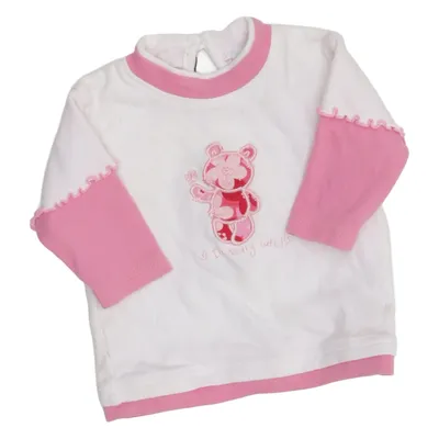 Långärmad t-shirt (Vit, Rosa) från Cherokee Bomull