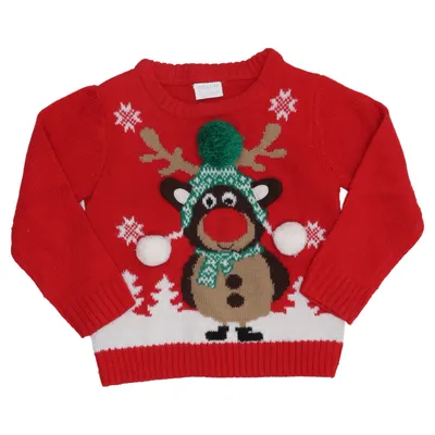 Pull de Noël (Rouge, Blanc, Vert) de F&F Kids Acrylique