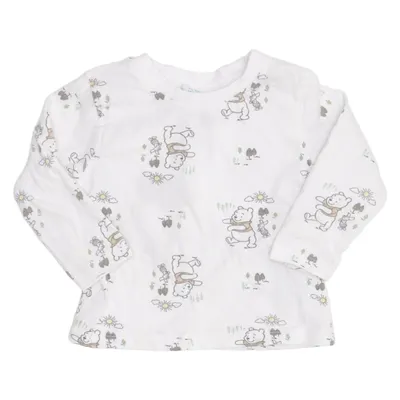 Langærmet t-shirt (Hvid, Flerfarvet) fra Disney Baby Bomuld, Polyester