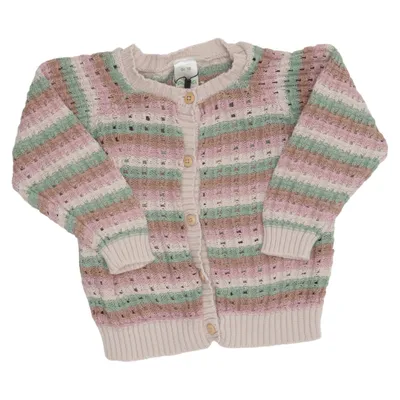 Cardigan (Pink, Grøn, Beige) fra Alana Økologisk bomuld