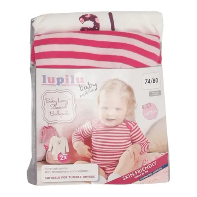 Body (Pink, Hvid) fra Lupilu Bomuld