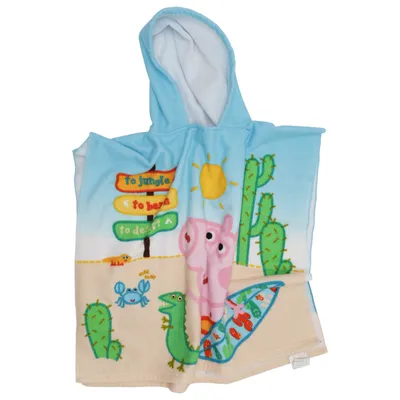 Badponcho (Blauw, Meerkleurig) van Peppa Pig Polyester