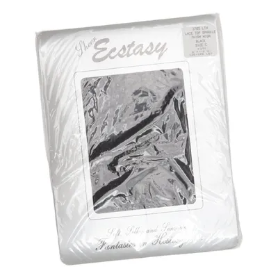 Collants en nylon (Lace Top Sparkle Thigh High) de Ecstasy
