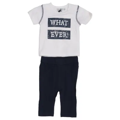 Set (Wit, Blauw) van Dirkje Katoen, Elastaan