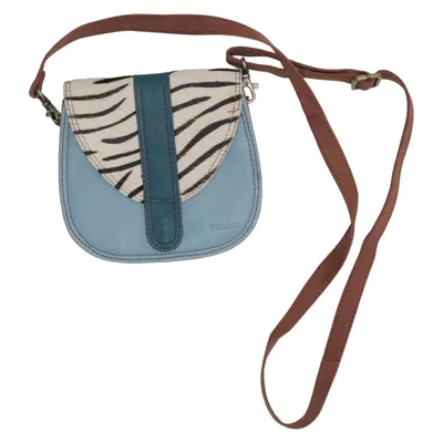 Schoudertas (Blauw, Bruin, Meerkleurig) van Soruka Leer