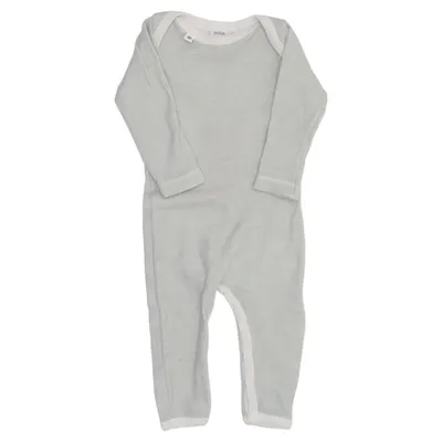 Barboteuse (Gris) de Petit Bateau Coton, Polyamide, Laine