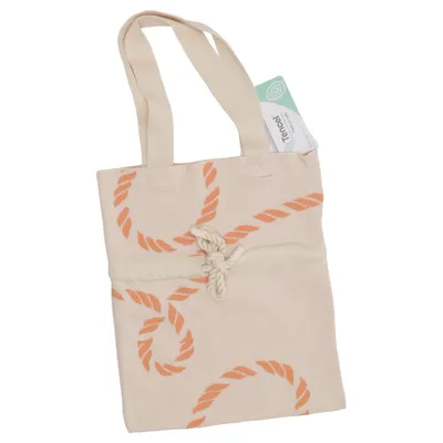Canvas tas (Beige, Oranje) van Tencel