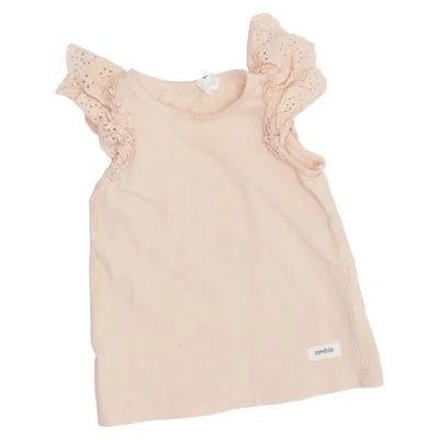 Topp (Rosa) från Newbie by KappAhl Bomull, Elastan
