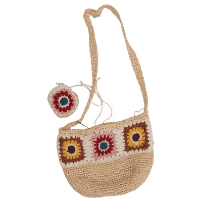 Shoulder-bag (Beige, Multicolored) from Zara Cotton, Polyester