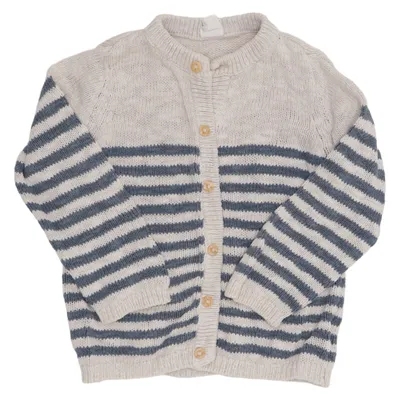 Cardigan (White, Blue) from H&M Baby Cotton