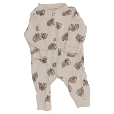 Barboteuse (Beige, Marron) de Tiny One Coton, Élasthane