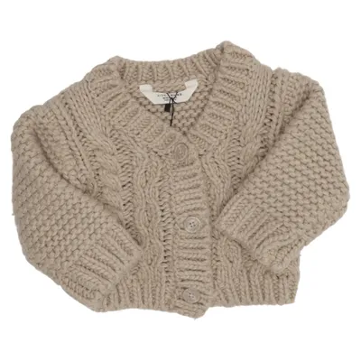 Cardigan (Beige) from Kids by NA-KD Acrylic, Polyamide, Wool