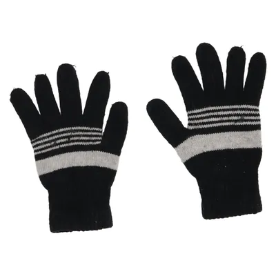 Gloves (Black, Gray) from Infinity Acrylic, Elastane, Polyester, Wool