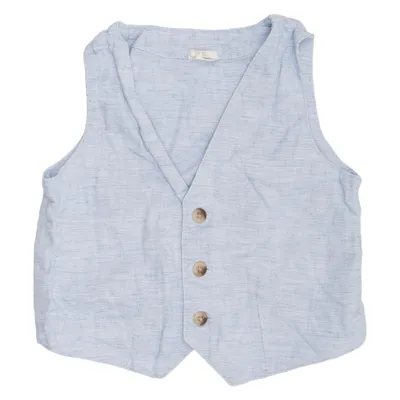 Gilet de costume (Bleu) de H&M Coton, Lin