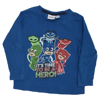 T-shirt à manches longues (Bleu, Multicolore) de PJ Masks Coton