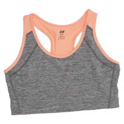 Sports bra (Gray, Orange) from H&M Sport Elastane, Polyester