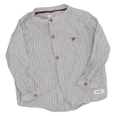 Shirt (Gray, White) from Newbie by KappAhl Cotton