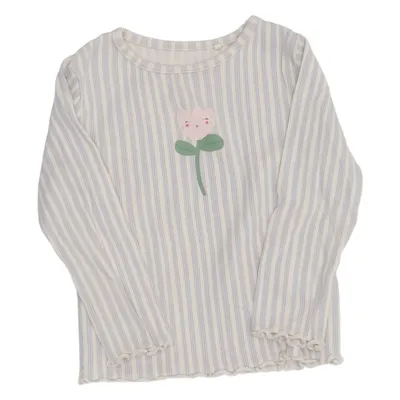 Långärmad t-shirt (Vit, Blå) från Next Bomull, Elastan