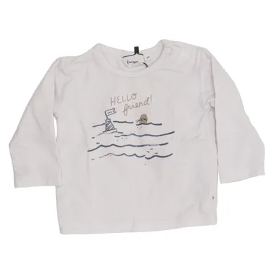Långärmad t-shirt (Vit) från Feetje Elastan, Ekologisk bomull