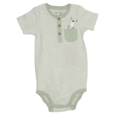 Romper (Groen, Wit) van Lindex Baby Katoen, Elastaan