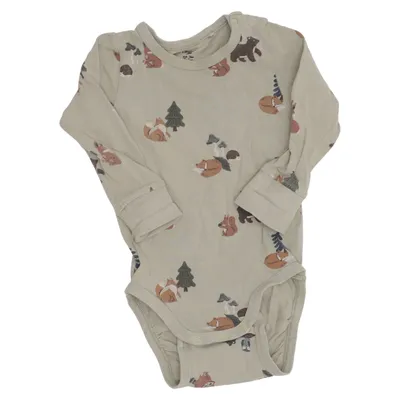 Romper (Groen, Meerkleurig) van Lindex Baby Katoen, Elastaan