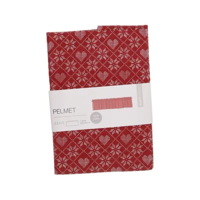 Curtain pelmet (Red, White) from Rusta Home Cotton