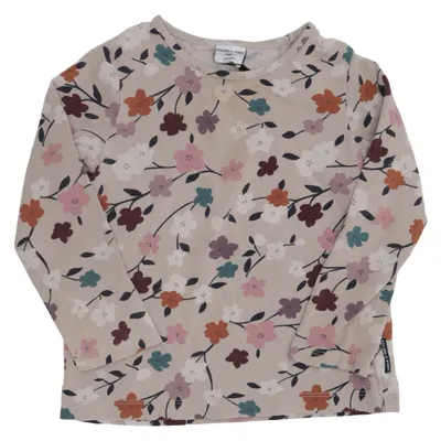 Long sleeve T-shirt (Beige, Multicolored) from Polarn O. Pyret Elastane, Organic cotton