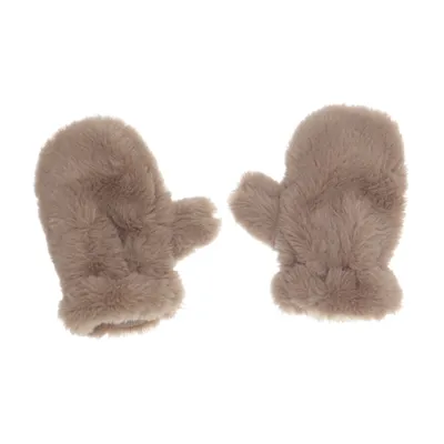 Mittens (Brown) from Rikiki Polyester