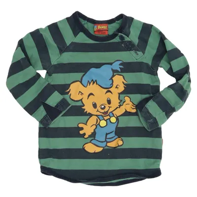 Långärmad t-shirt (Grön, Blå) från Bamse Bomull