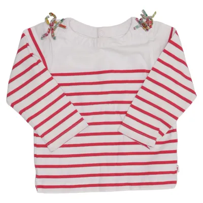 Long sleeve T-shirt (White, Red) from Jacadi Cotton