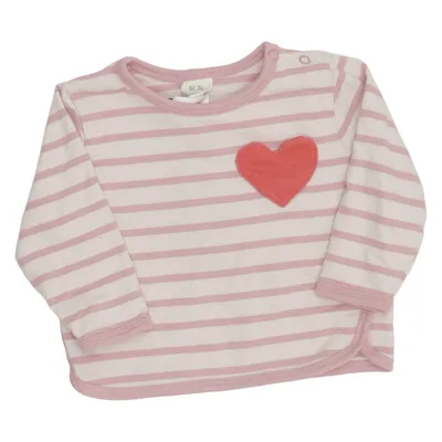 Langærmet t-shirt (Pink, Hvid) fra Alana Økologisk bomuld