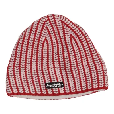 Beanie-Mütze (Rot, Weiß) von Eisbär Acryl, Merinowolle, Polyester