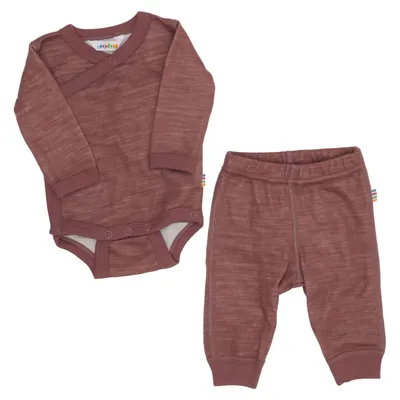 Set (Brown) from Joha Merino wool, Polyamide, Viscose