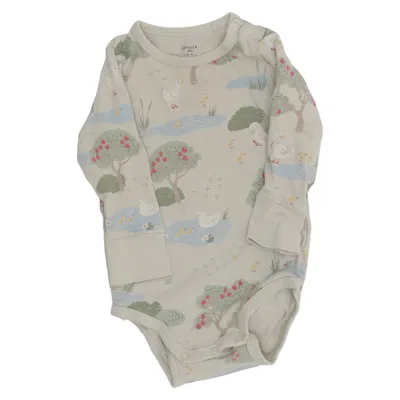 Body (Green, Multicolored) from Lindex Baby Cotton, Elastane