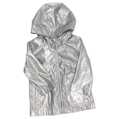 Rain jacket (Silver) from Cat & Jack Polyester, Polyurethane