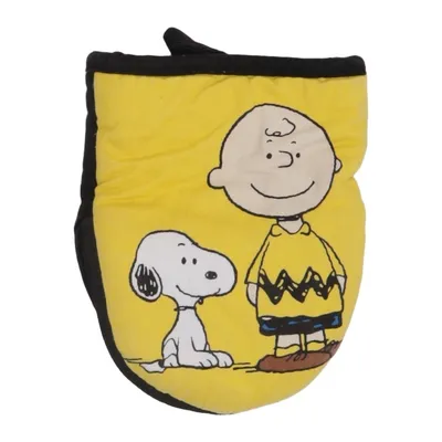 Gant de cuisine (Noir, Jaune) de Peanuts Coton, Polyester